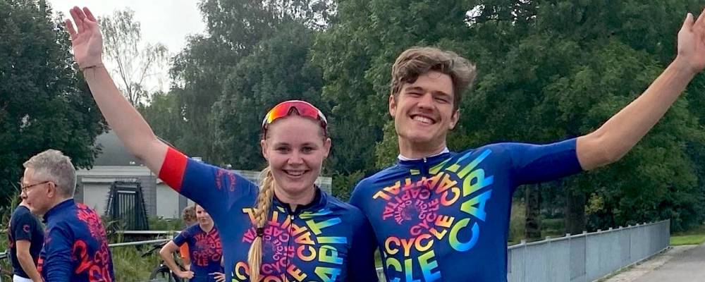 Lisanne Immerzeel en Quinten Velling zijn de trotse clubkampioenen van Cycle Capital 2021